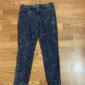 Acid Wash black High rise Jean/Jegging size 8